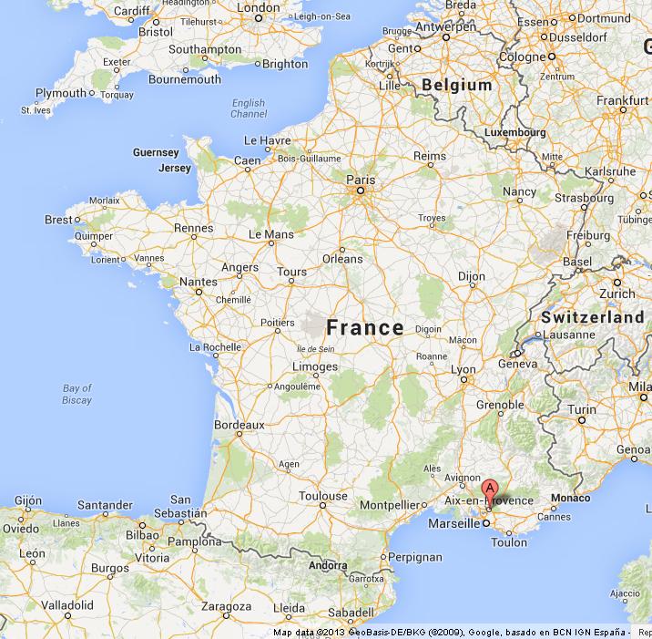 aix en provence france map Aix En Provence On Map Of France aix en provence france map