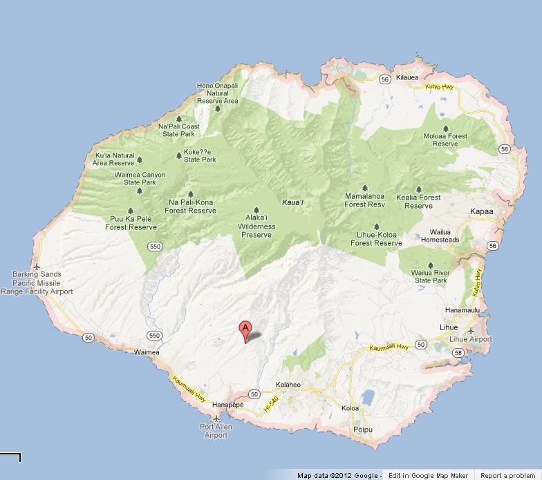 Map Of Kauai