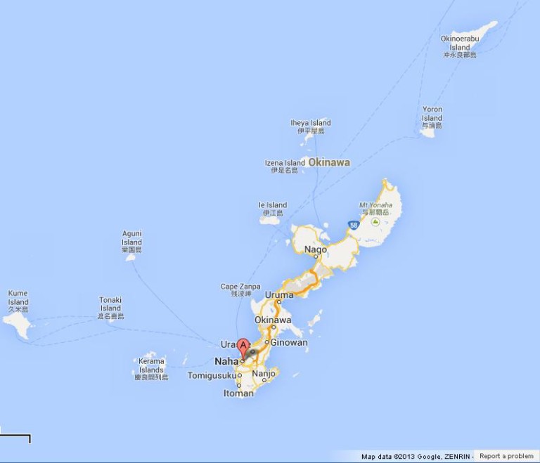 Map of Okinawa