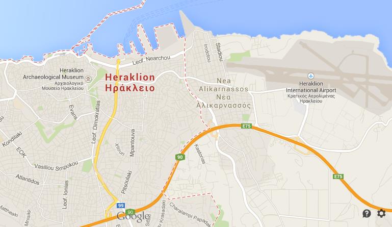 Map Of Heraklion 