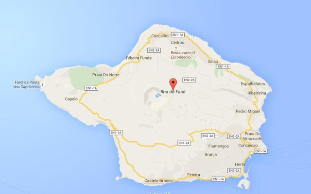 Map of Faial Azores