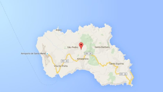 Map of Santa Maria Azores