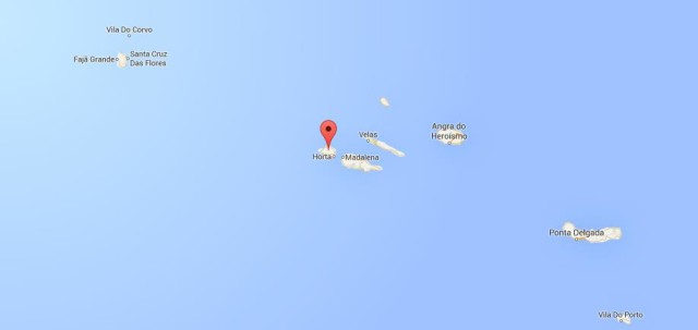 location of Faial on map Azores