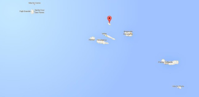 location Graciosa on map Azores