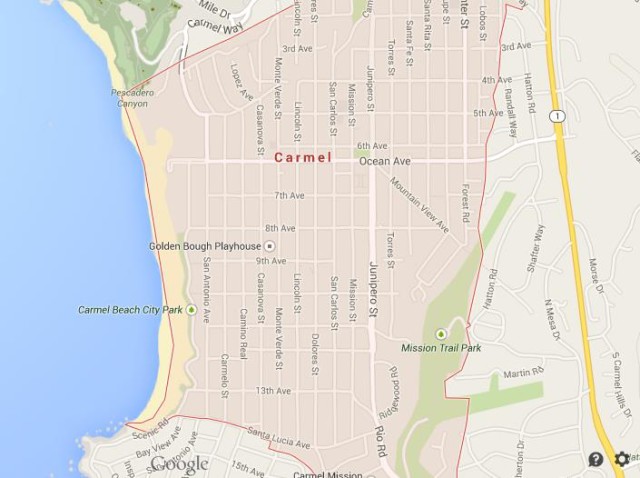 Map of Carmel-by-the-Sea California