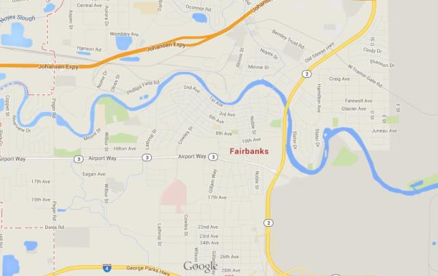 Map of Fairbanks Alaska