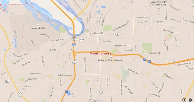 Map of Montgomery USA