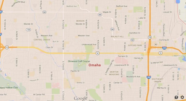 Map of Omaha USA