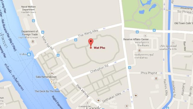 Map of Wat Pho Bangkok