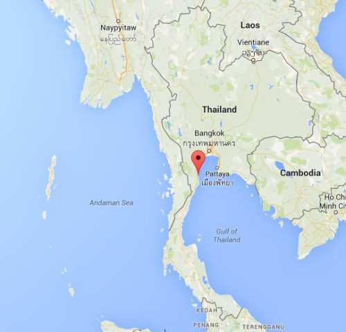 location Hua Hin on map Thailand