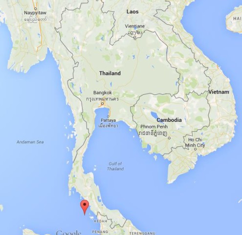 Where is Koh Lipe on map Thailand