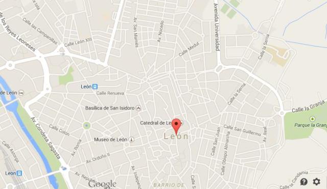 Map of Leon Spain