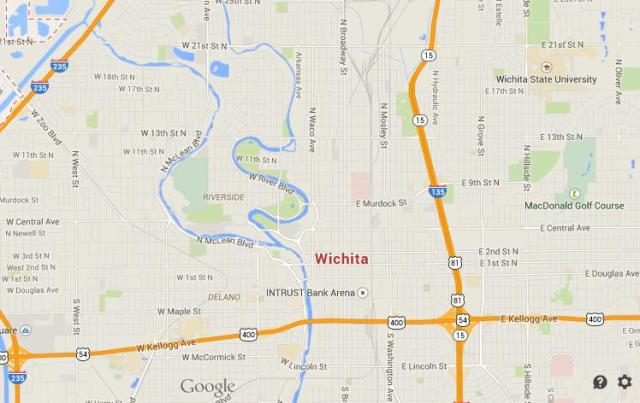 Map of Wichita Kansas