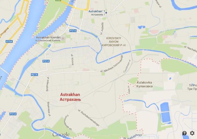 Map of Astrakhan Russia