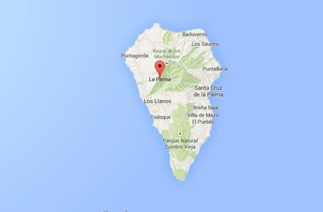 Map of La Palma Spain