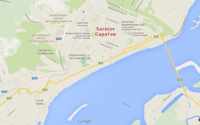 Map of Saratov Russia