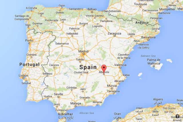 location Albacete map Spain