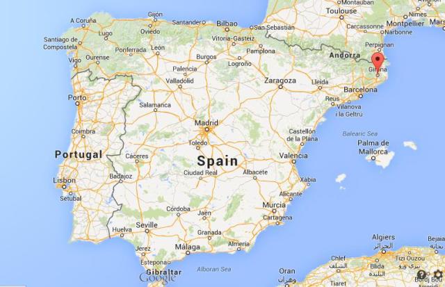 location Girona map Spain