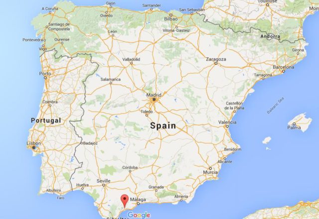 Location Costa del Sol on map Spain