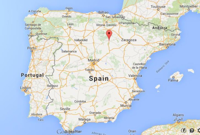 location Soria on map Spain