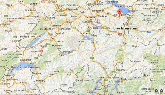 location St Gallen map Switzerland