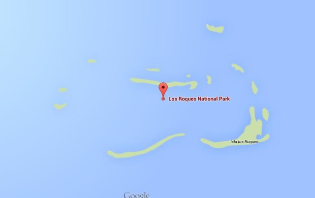 Map Los Roques National Park Venezuela