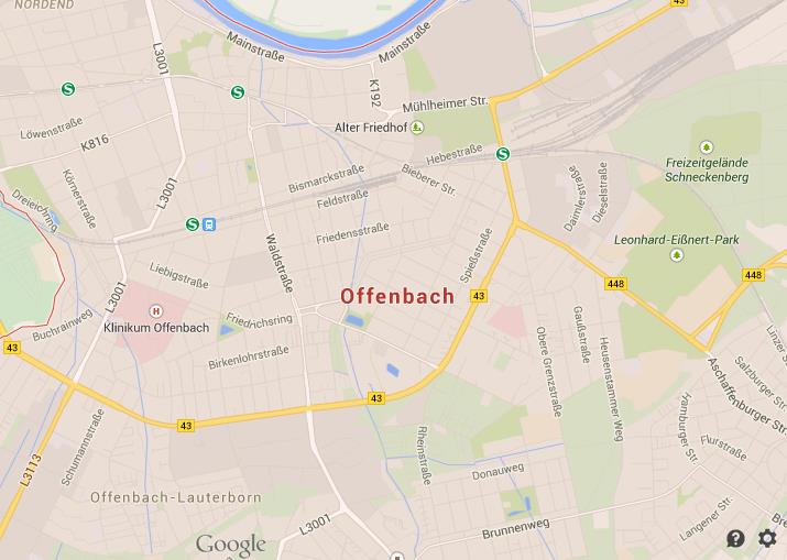 Map of Offenbach