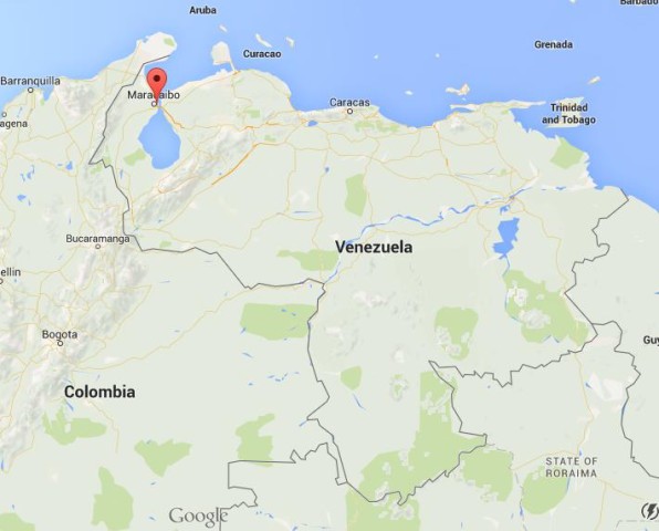 location Maracaibo on map Venezuela