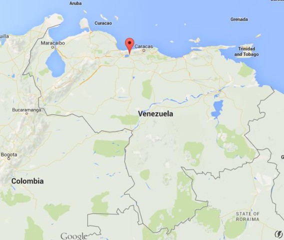 location Maracay on map Venezuela