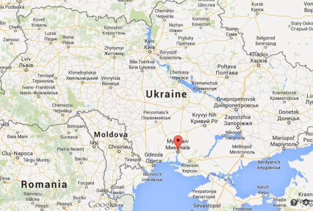 location Mykolaiv on map Ukraine