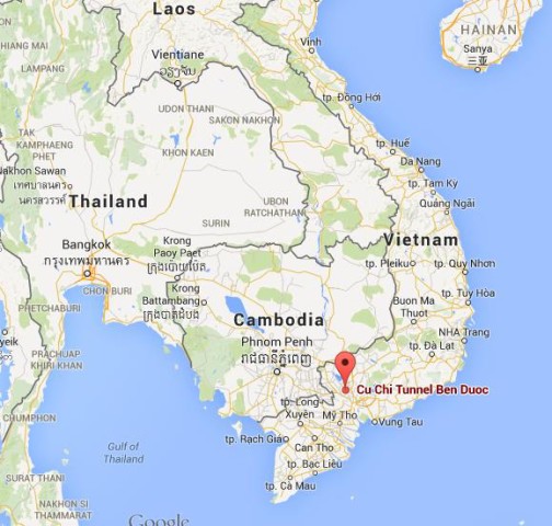 location Cu Chi Tunnels on map Vietnam