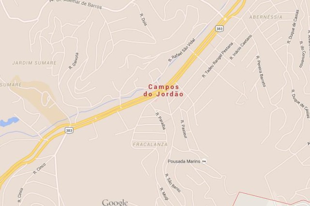 Map of Campos do Jordão Brazil