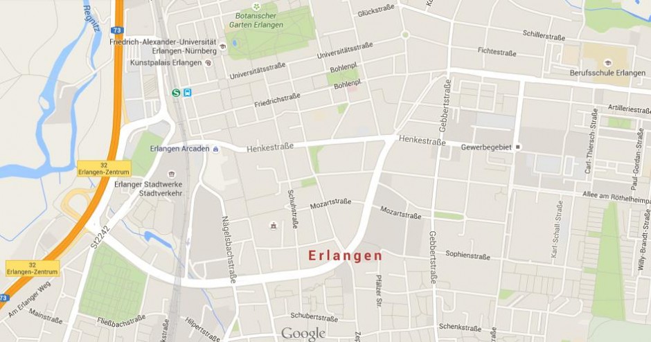 Map of Erlangen