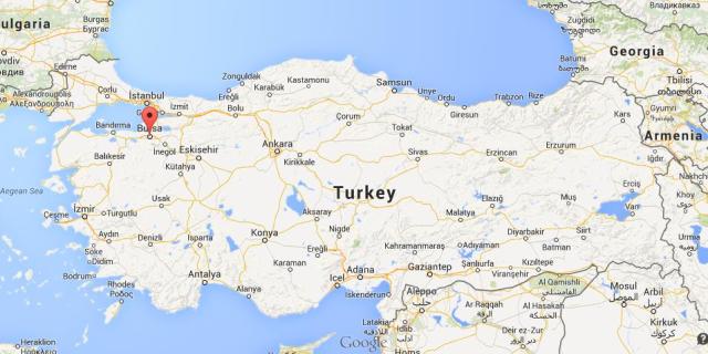 location Bursa map Turkey