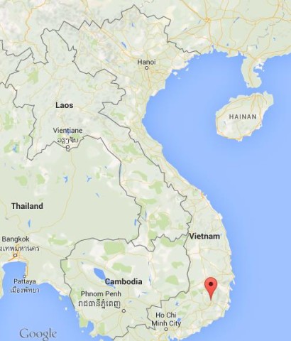 location Dalat on map Vietnam