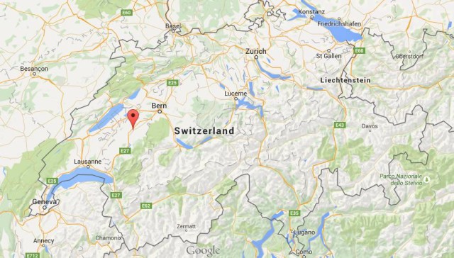 location Fribourg on map Switzerland