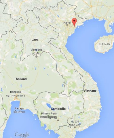 location Haiphong on map Vietnam