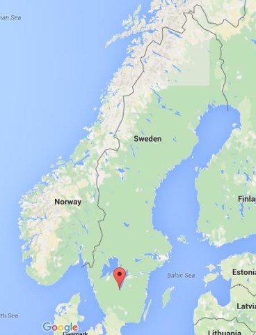 location Jonkoping on map Sweden