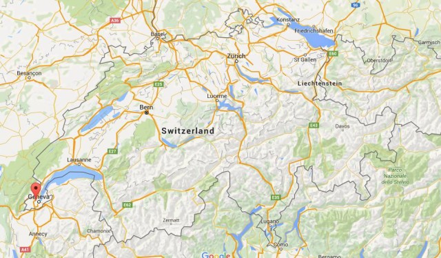 location Vernier on map Switzerland