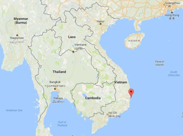 Location Whale Island on map Vietnam