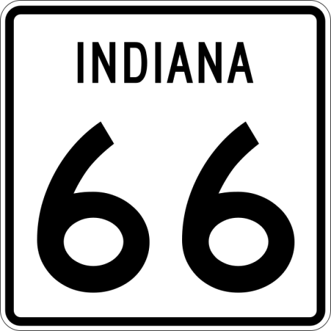 Indiana road sign