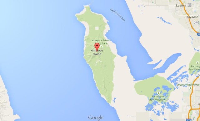 Map of Antelope Island USA