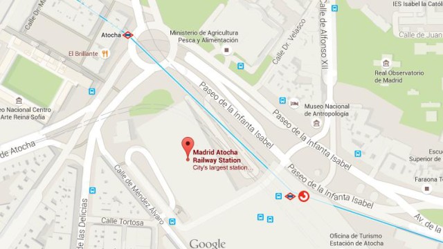 Map of Atocha Madrid