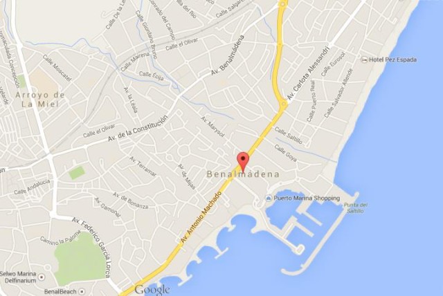 Map of Benalmadena Spain