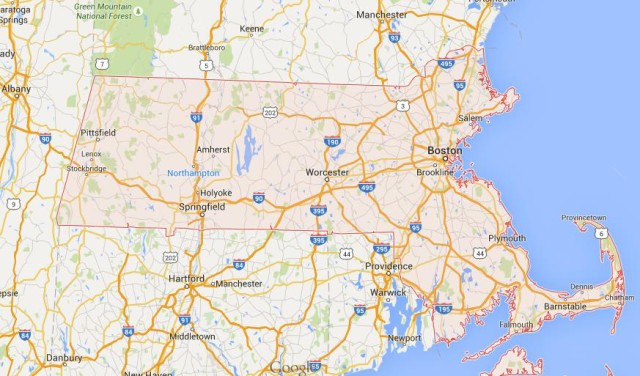 Map of Massachusetts USA