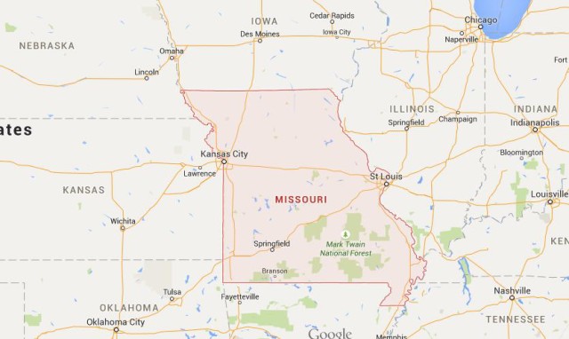 Map of Missouri USA