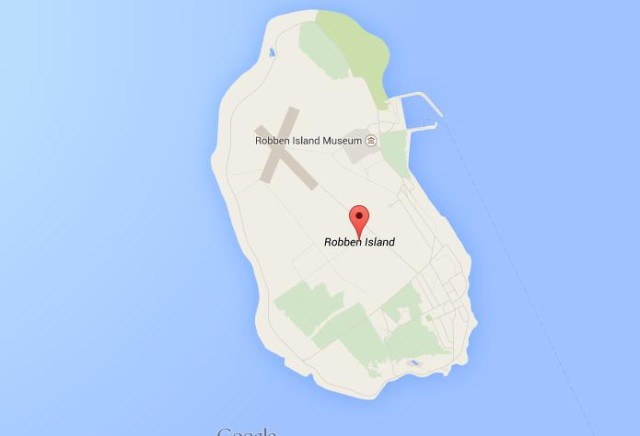 Map of Robben Island South Africa