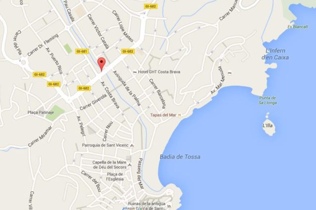 Map of Tossa de Mar Spain