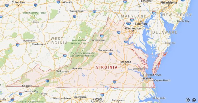 Map of Virginia USA