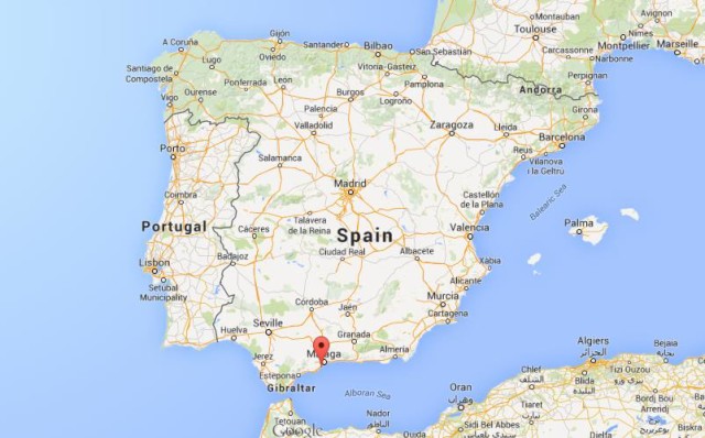 location Benalmadena on map of Spain